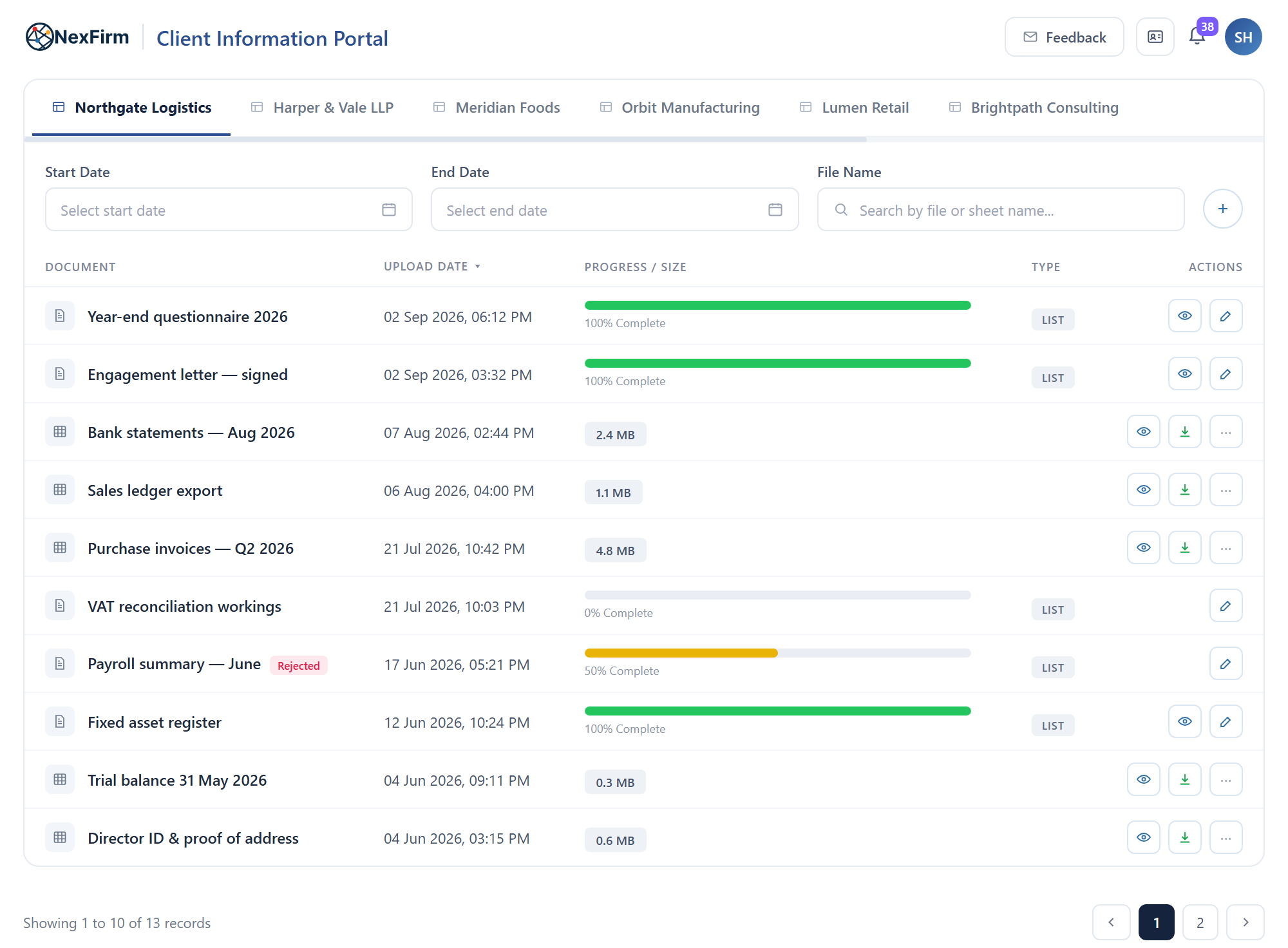 Client information portal